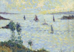 Voiliers Au Large De Kermouster by Maximilien Luce