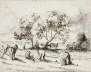 Travaux Des Champs A Rolleboise by Maximilien Luce