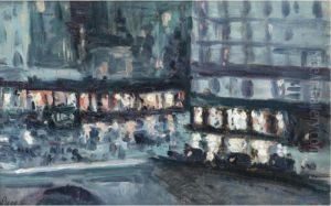 Le Pont Neuf La Nuit by Maximilien Luce