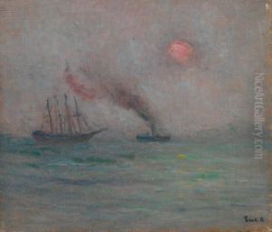 Remorqueur Au Soleil Couchant by Maximilien Luce