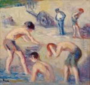 Jeunes Baigneurs by Maximilien Luce