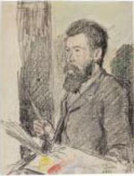 Portrait Georges Seurat, Zeichnend - view 1
