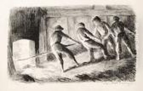 Un Four A Brique ; Le Rabotage. - view 1