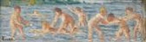 La Baignade Des Enfants by Maximilien Luce