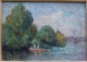 Barque En Bord De Seine by Maximilien Luce