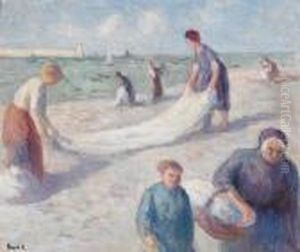 Honfleur, La Plage by Maximilien Luce