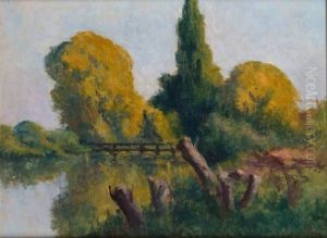 Rolleboise, Le Petit Bras De Seine En Automne by Maximilien Luce