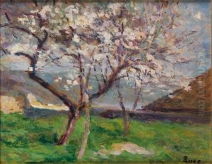 Arbres En Fleurs A Rolleboise by Maximilien Luce