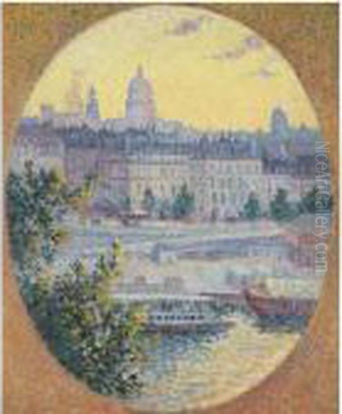 Le Quai Montebello Et La Colline Sainte-genevieve, Paris - view 1