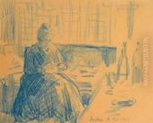 Portrait De Madame Feneon by Maximilien Luce