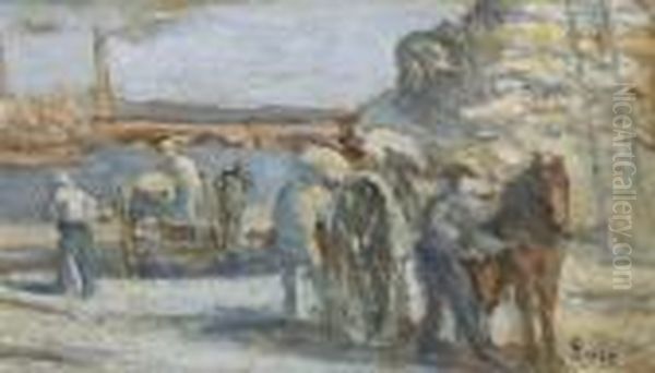 Debardeurs Sur Les Quais De Seine - view 1