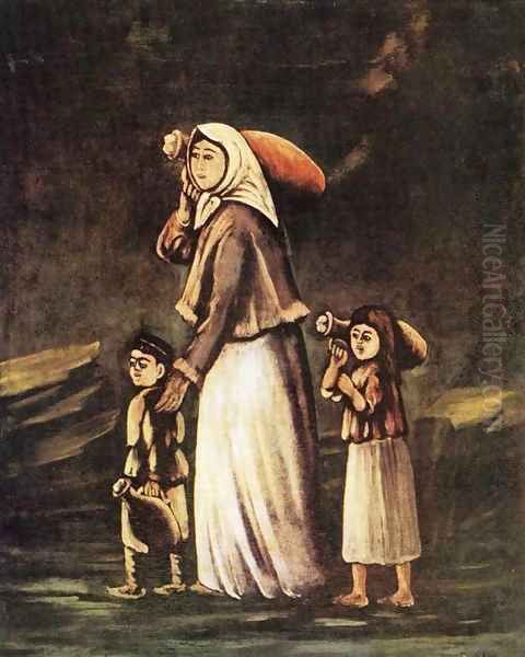 Peasant Woman with Children Goes for Water - view 1