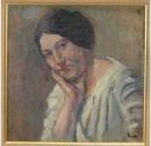 Portrait De Femme by Maximilien Luce
