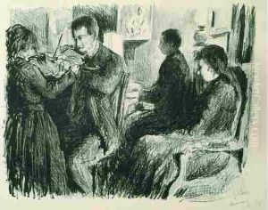 Musiciens, Ou Musique En Famille by Maximilien Luce