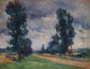 La Comte, D'auxerre Orage. by Maximilien Luce