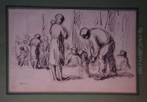 Spectacle
 Dessin A L'encre De Chine Et Crayon Noir, Signe En Bas A Gauche. by Maximilien Luce