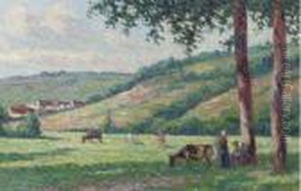 Paysage Avec Bergeres Et Vachers - view 1