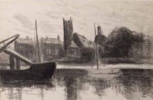 Canal A St Omer. by Maximilien Luce