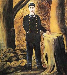 Portrait of Ilya Zdanevich 1913 by Niko Pirosmanashvili
