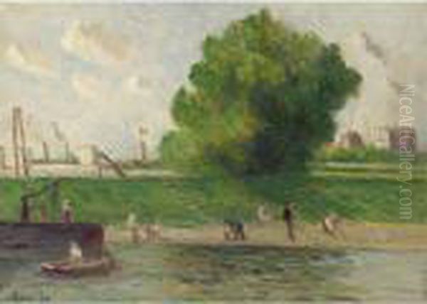 Banlieue Parisienne, Bord De La Seine - view 1