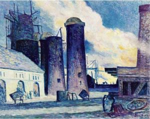 Hauts Fourneaux En Construction Charleroi by Maximilien Luce