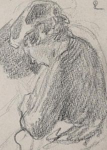 Half Length Study Of A Young Woman