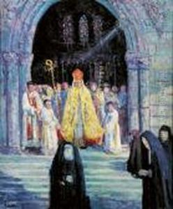 L'eveque Sortant De L'eglise, Vers 1880-1885
