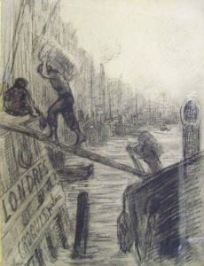 Les Dockers A Londres by Maximilien Luce