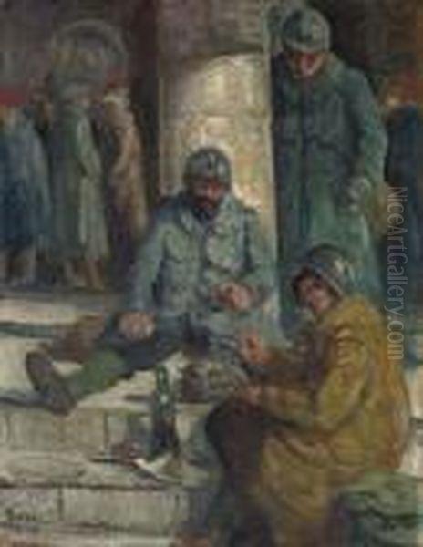 Soldats A La Gare - view 1