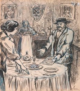 Discussion Politique Avant Le Diner by Maximilien Luce