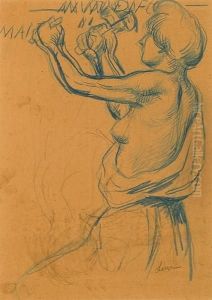 Nude With Hammer And Chisel