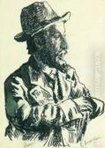 Portrait De Patern Berrichon, Poete by Maximilien Luce