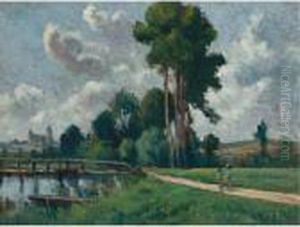 Auxerre, Paysage Au Bord De La Riviere