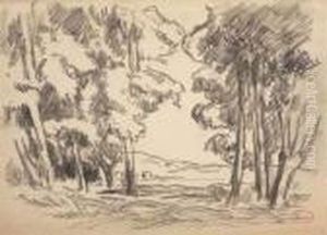 Paysage Aux Grands Arbres by Maximilien Luce
