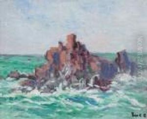 Le Trieux, Recifs, Circa 1915 by Maximilien Luce
