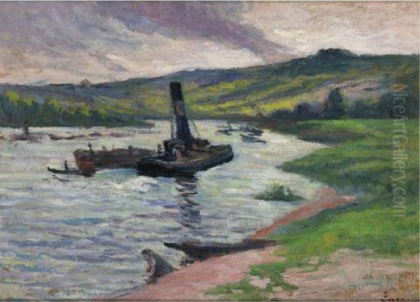 Remorqueurs Sur La Seine - view 1
