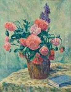 Pavots Dans Un Pot De Gres by Maximilien Luce
