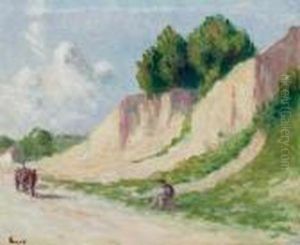 Lavacourt. Paysage Avec Personnages by Maximilien Luce