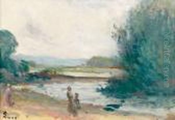 Bord De Seine, Circa 1900 - view 1