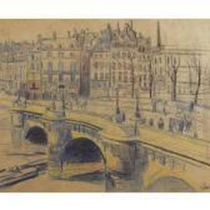 Le Pont Neuf Et Le Quai Conti by Maximilien Luce