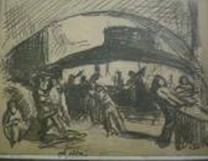 La Forge Etude by Maximilien Luce