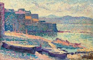 Le Port Des Pecheurs A Saint-tropez by Maximilien Luce