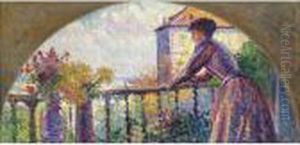 Property From A Private French Collection
 

 
 
 

 
 Paris, Rue Cortotmadame Luce Au Balcon by Maximilien Luce