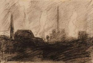 Maisons Dans Un Paysage by Maximilien Luce