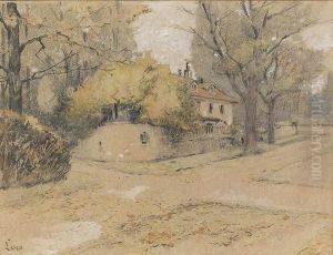 Vorortvilla An Einer Strassenkreuzung. by Maximilien Luce