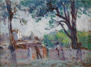 Sur Les Quais A Paris by Maximilien Luce