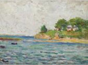 Bord De Mer A Kermouster by Maximilien Luce