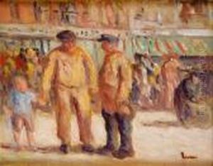 Pecheurs Au Treport, Circa 1925 by Maximilien Luce