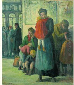 L'attente Dans La Gare, 1916-1917