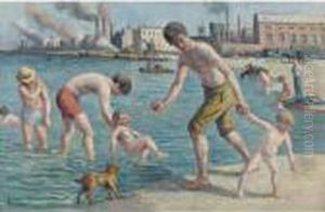 La Baignade by Maximilien Luce